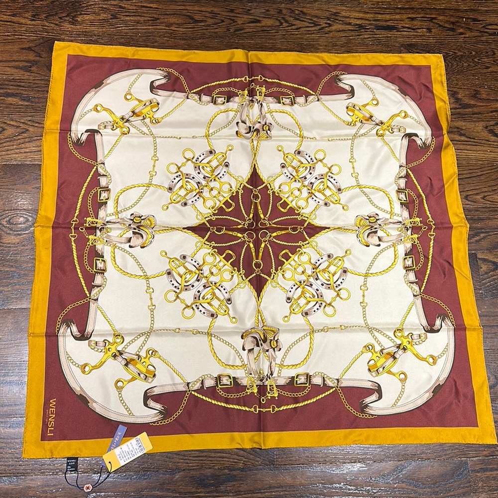WENSLI, silk scarf, NEW